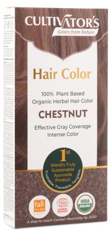 Miniatyrbild Miraz Organic Cultivators Hair Colors, 1 st, Chestnut
