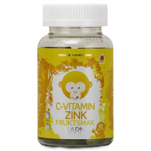 Monkids C-vitamin + Zink, 60 tuggtabl