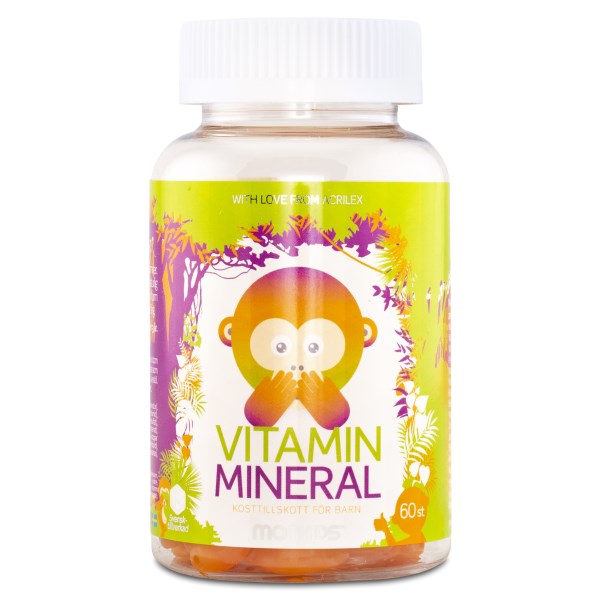 Monkids Vitamin Mineral, 60 tuggtabl