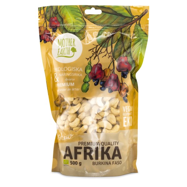 Mother Earth Cashewnötter Hela EKO, 500 g