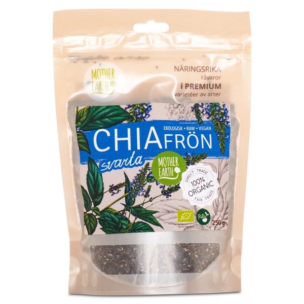 Mother Earth Chiafrö Svarta RAW & EKO, 250 g