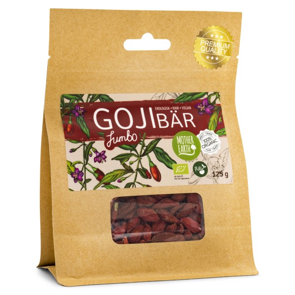 Mother Earth Gojibär Jumbo RAW & EKO 125 g