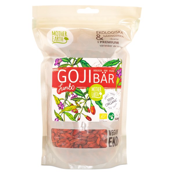 Mother Earth Gojibär Jumbo RAW &amp;amp; EKO 500 g