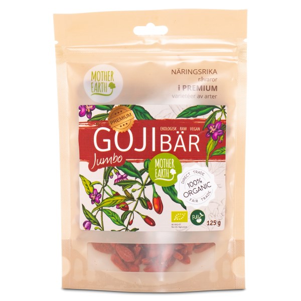 Mother Earth Gojibär Jumbo RAW & EKO 125 g