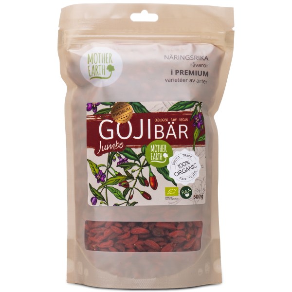 Mother Earth Gojibär Jumbo RAW & EKO, 500 g