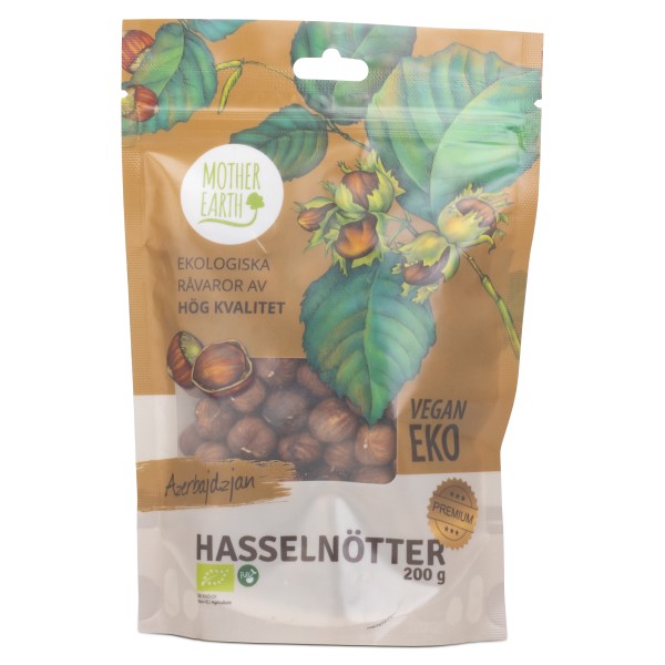 Mother Earth Hasselnötter Premium EKO, 200 g