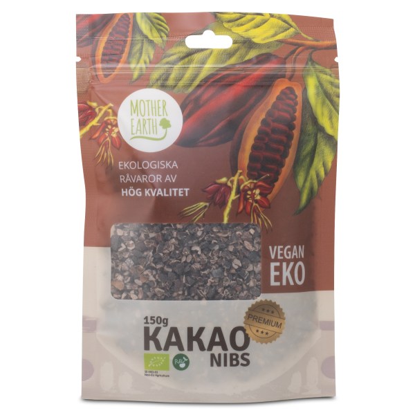 Mother Earth Kakaonibs Pangoa Premium RAW & EKO, 150 g