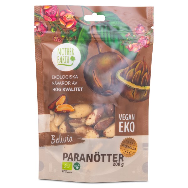 Mother Earth Paranötter Premium RAW & EKO, 200 g