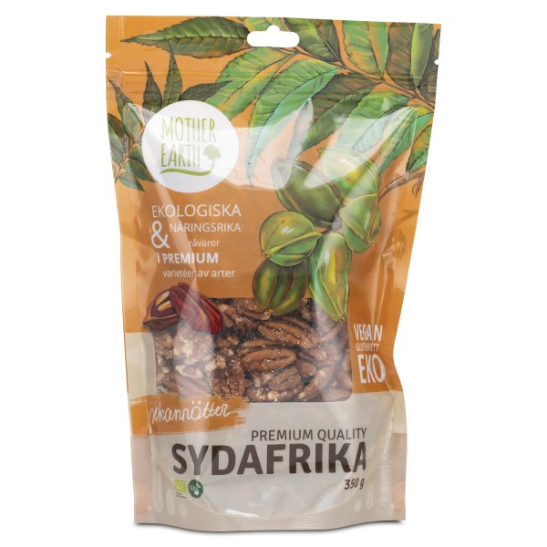 Mother Earth Pekannötter Premium Raw & Eko, 350 g