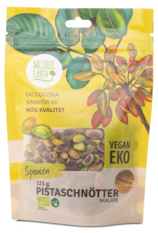 Miniatyrbild Mother Earth Pistaschn�tter Premium Raw & Eko, 125 g