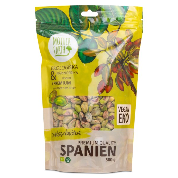 Mother Earth Pistaschnötter Premium Raw & Eko, 500 g