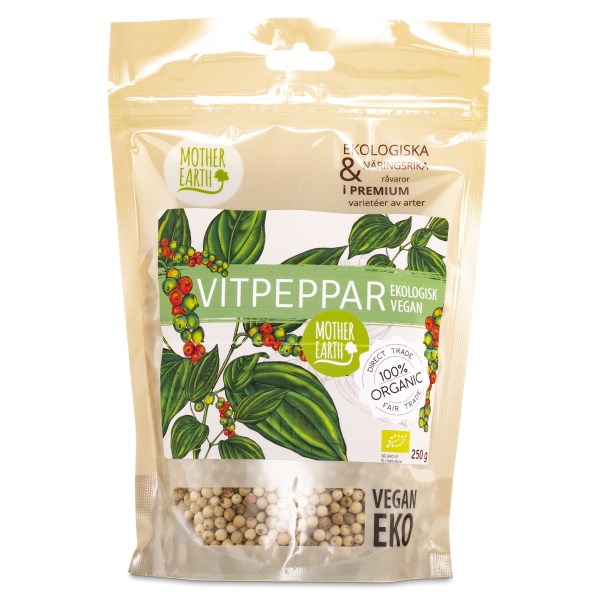 Mother Earth Vitpeppar Eko 250 g