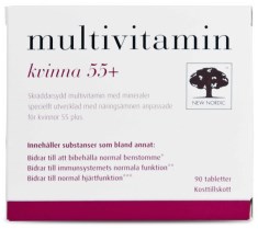 Miniatyrbild New Nordic Multivitamin Kvinna 55+, 90 tabl