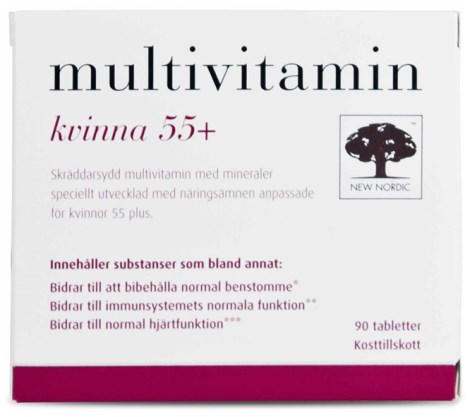 Miniatyrbild New Nordic Multivitamin Kvinna 55+, 90 tabl