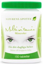 Miniatyrbild Naturens Apotek Multivitamin Mineraler, 150 tabl