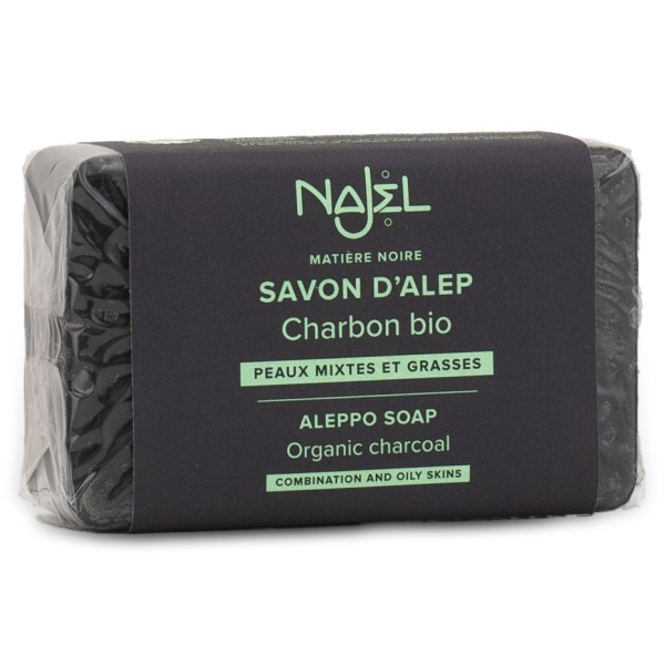 Najel Aleppo Soap w Organic Plant Charcoal, 100 g