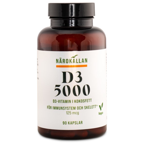 Närokällan D3 5000 Vegan, 90 kaps