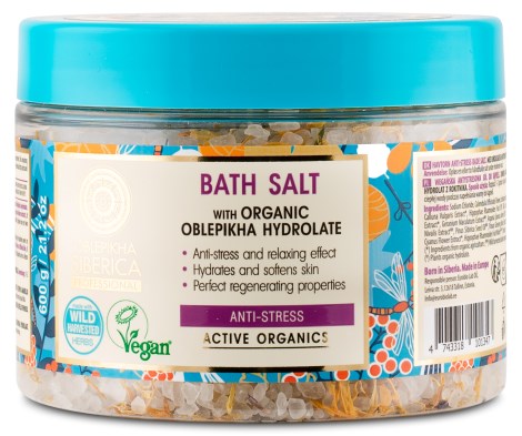 Miniatyrbild Natura Siberica Oblepikha Anti-stress Bath Salt, 600 g