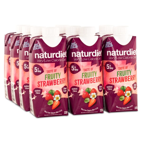 Naturdiet Shake, Jordgubb, 12-pack