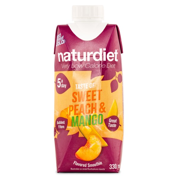 Naturdiet Smoothie, Peach/mango, 330 ml