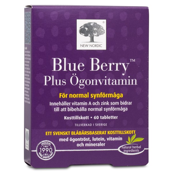 New Nordic Blue Berry Plus Ögonvitamin, 60 tabl