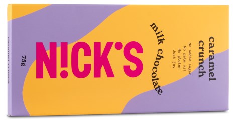 Miniatyrbild Nicks Milk Chocolate, Caramel Crunch, 75 g