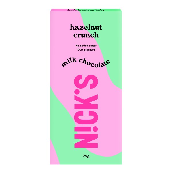 Nicks Milk Chocolate, Hazelnut crunch , 75 g
