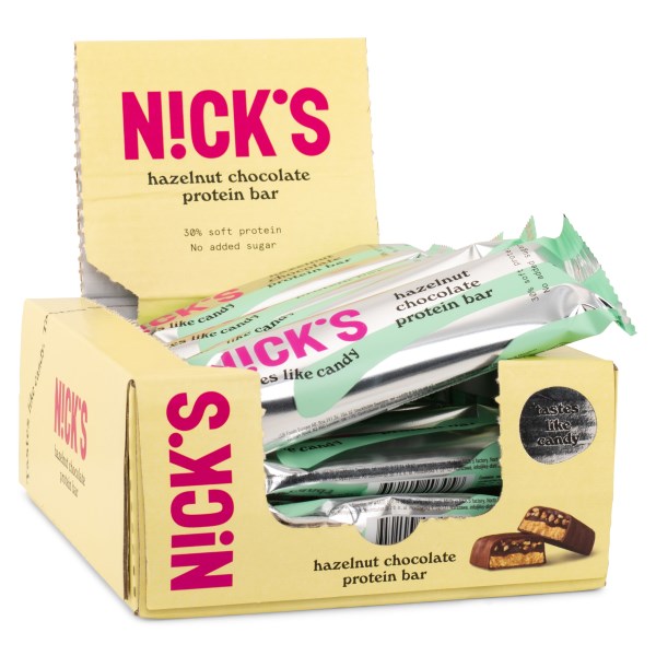 Nicks Protein Bar, Hazelnut chocolate , 12-pack