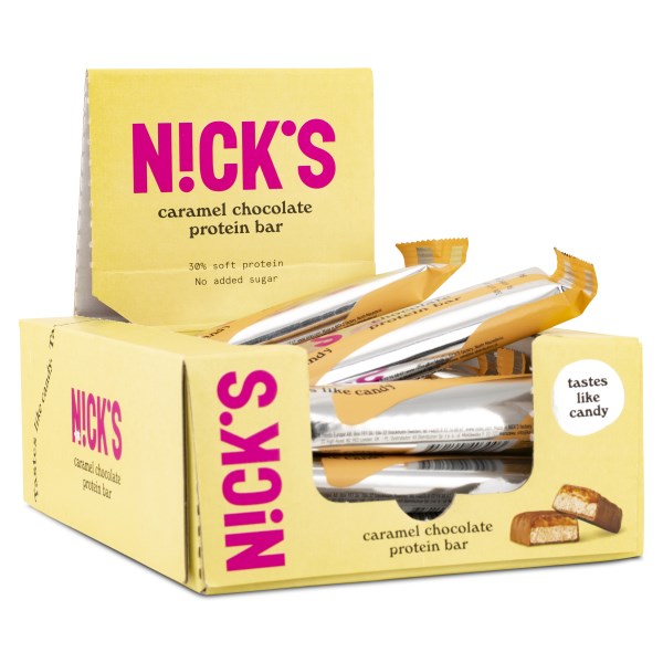 Nicks Protein Bar, Caramel chocolate, 12-pack