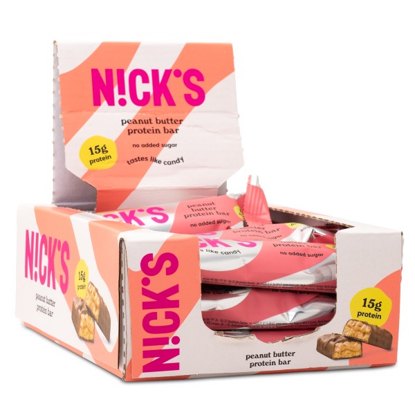 Nicks Protein Bar, Peanut butter, 12-pack