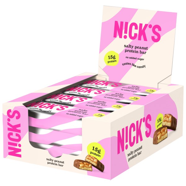 Nicks Protein Bar , Salty Peanut, 12-pack