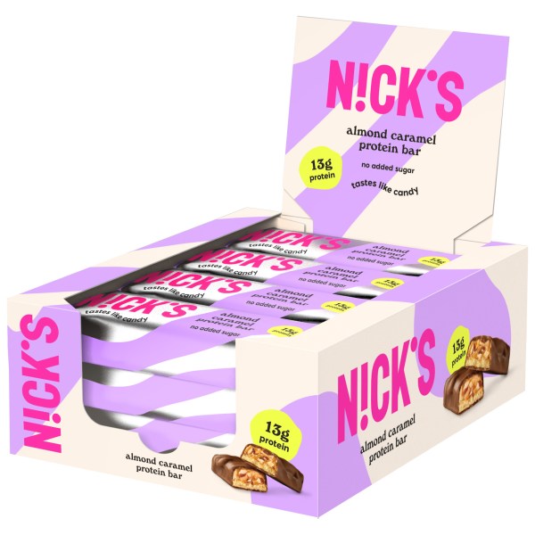 Nicks Protein Bar , Almond caramel , 12-pack