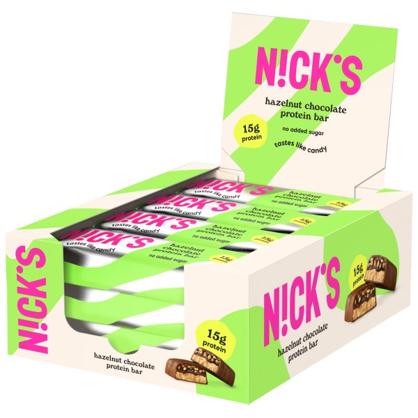 Nicks Protein Bar , Hazelnut chocolate , 12-pack