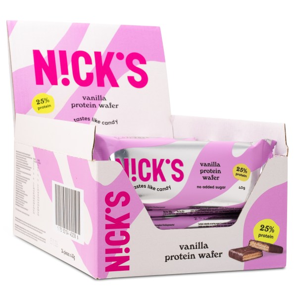 Nicks Protein Wafer, Vanilla, 24-pack
