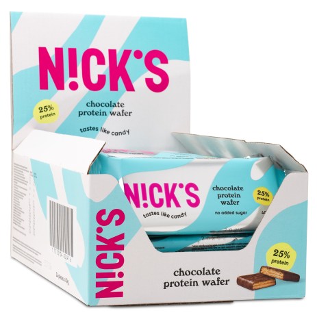 Miniatyrbild Nicks Protein Wafer, Chocolate, 24-pack