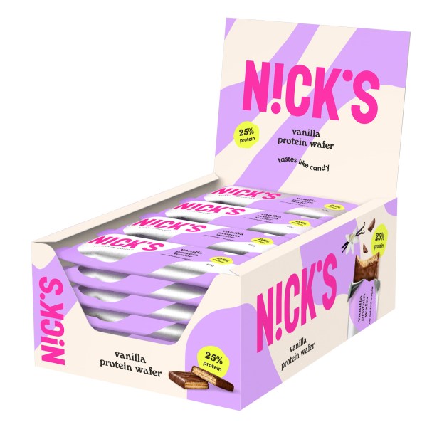 Nicks Protein Wafer, Vanilla, 24-pack
