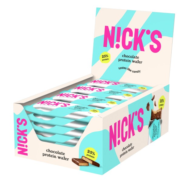 Nicks Protein Wafer, Chocolate, 24-pack