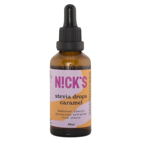 Nicks Stevia Drops, Caramel, 50 ml
