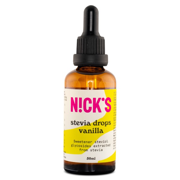 Nicks Stevia Drops, Vanilla, 50 ml