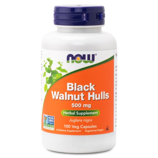 NOW Black Walnut Hulls 500 mg, 100 kaps
