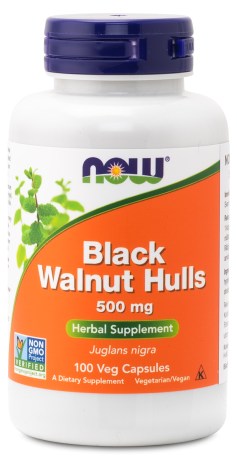 Miniatyrbild NOW Black Walnut Hulls 500 mg, 100 kaps