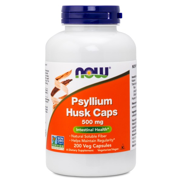 NOW Psyllium Husk Caps 500 mg, 200 kaps