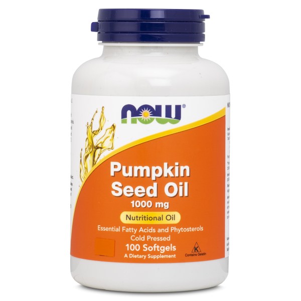NOW Pumpkin Seed Oil 1000 mg, 100 softgel