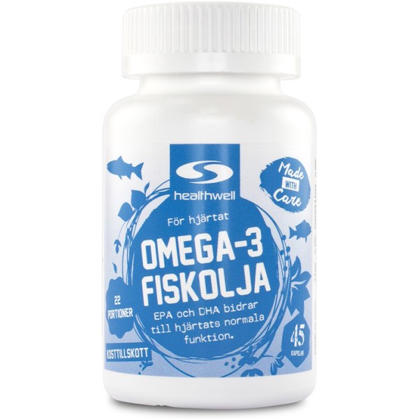 Healthwell Omega-3 Fiskolja 45 kaps
