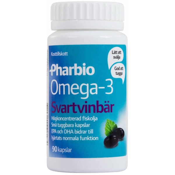 Pharbio Omega-3 Svartvinbär Svartvinbär 90 kaps