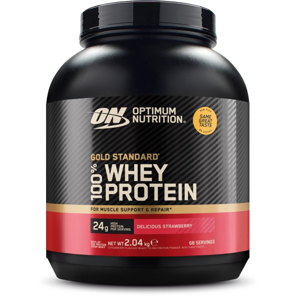 Optimum Nutrition 100% Whey Gold Standard, Jordgubb, 2 kg