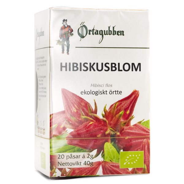 Örtagubben Te Hibiskusblom blomma, 20 påsar