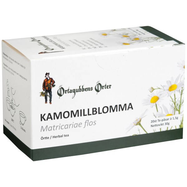 Örtagubben Te Kamomillblomma, 20 påsar