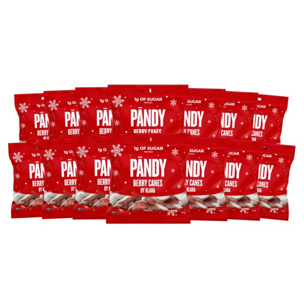 Pändy Candy Berry Canes by Klara, 14-pack