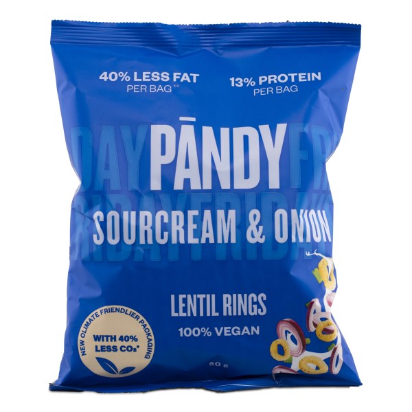 Pändy Linschips, Sourcream & Onion Rings, 50 g